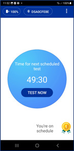 BreathPass mobile measurement screen